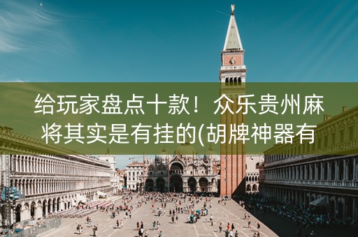 给玩家盘点十款！众乐贵州麻将其实是有挂的(胡牌神器有猫腻吗)