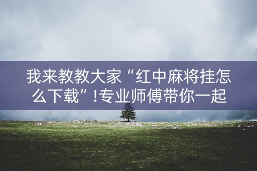 我来教教大家“红中麻将挂怎么下载”!专业师傅带你一起了解（详细教程）-抖音