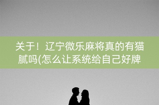 关于！辽宁微乐麻将真的有猫腻吗(怎么让系统给自己好牌)