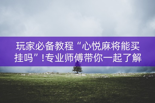 玩家必备教程“心悦麻将能买挂吗”!专业师傅带你一起了解（详细教程）-抖音