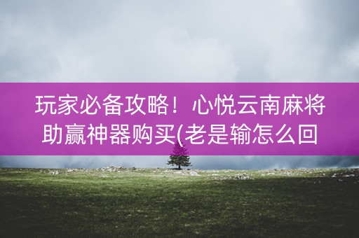 玩家必备攻略！心悦云南麻将助赢神器购买(老是输怎么回事)