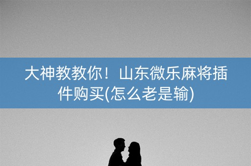 大神教教你！山东微乐麻将插件购买(怎么老是输)