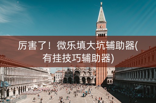 厉害了！微乐填大坑辅助器(有挂技巧辅助器)