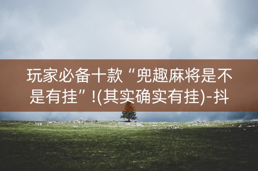 玩家必备十款“兜趣麻将是不是有挂”!(其实确实有挂)-抖音