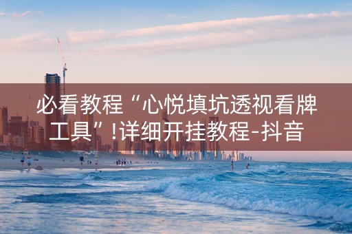 必看教程“心悦填坑透视看牌工具”!详细开挂教程-抖音