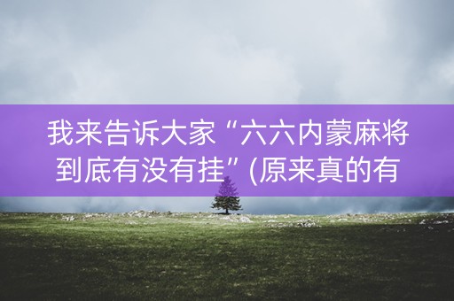 我来告诉大家“六六内蒙麻将到底有没有挂”(原来真的有挂)-抖音