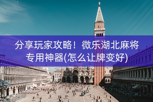 分享玩家攻略！微乐湖北麻将专用神器(怎么让牌变好)