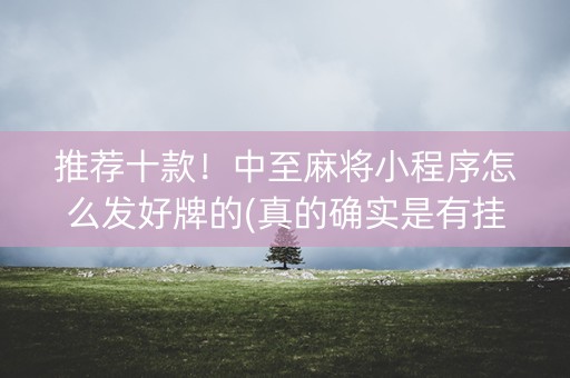 推荐十款！中至麻将小程序怎么发好牌的(真的确实是有挂)