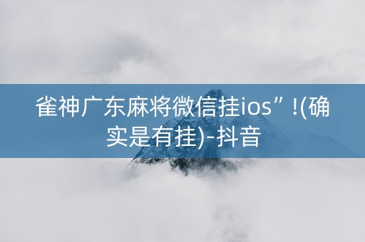 雀神广东麻将微信挂ios”!(确实是有挂)-抖音