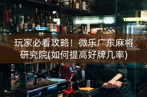 玩家必看攻略！微乐广东麻将研究院(如何提高好牌几率)