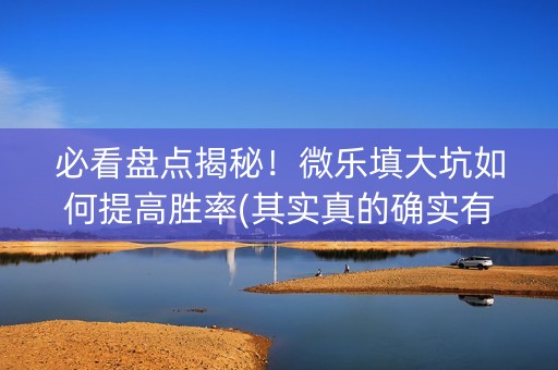 必看盘点揭秘！微乐填大坑如何提高胜率(其实真的确实有挂)