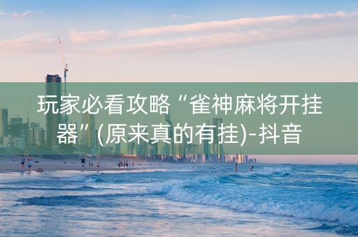玩家必看攻略“雀神麻将开挂器”(原来真的有挂)-抖音