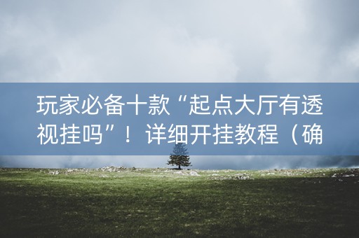 玩家必备十款“起点大厅有透视挂吗”！详细开挂教程（确实真的有挂)-抖音