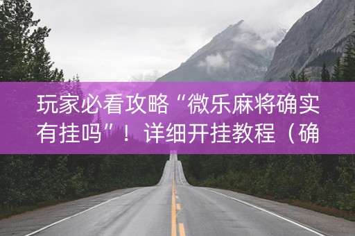 玩家必看攻略“微乐麻将确实有挂吗”！详细开挂教程（确实真的有挂)-抖音