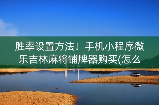 胜率设置方法！手机小程序微乐吉林麻将铺牌器购买(怎么提高好牌几率)