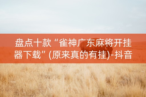 盘点十款“雀神广东麻将开挂器下载”(原来真的有挂)-抖音