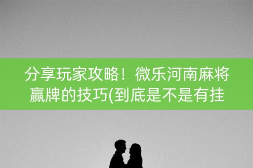 分享玩家攻略！微乐河南麻将赢牌的技巧(到底是不是有挂)
