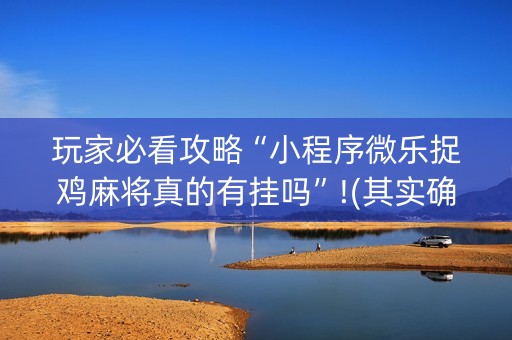 玩家必看攻略“小程序微乐捉鸡麻将真的有挂吗”!(其实确实有挂)-抖音