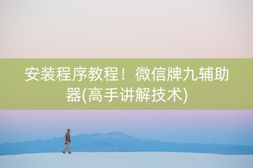 安装程序教程！微信牌九辅助器(高手讲解技术)