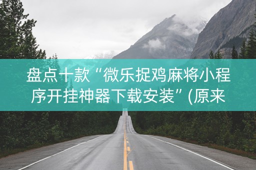 盘点十款“微乐捉鸡麻将小程序开挂神器下载安装”(原来真的有挂)-抖音