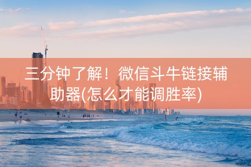 三分钟了解！微信斗牛链接辅助器(怎么才能调胜率)