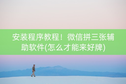 安装程序教程！微信拼三张辅助软件(怎么才能来好牌)