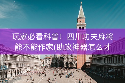 玩家必看科普！四川功夫麻将能不能作家(助攻神器怎么才会赢)