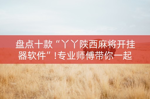 盘点十款“丫丫陕西麻将开挂器软件”!专业师傅带你一起了解（详细教程）-抖音