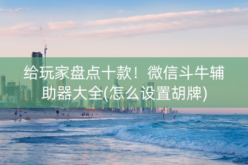 给玩家盘点十款！微信斗牛辅助器大全(怎么设置胡牌)
