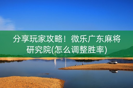 分享玩家攻略！微乐广东麻将研究院(怎么调整胜率)