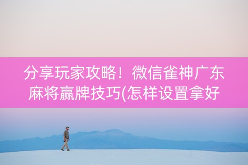 分享玩家攻略！微信雀神广东麻将赢牌技巧(怎样设置拿好牌)