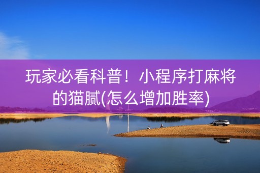 玩家必看科普！小程序打麻将的猫腻(怎么增加胜率)