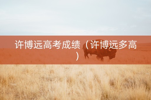 许博远高考成绩（许博远多高）
