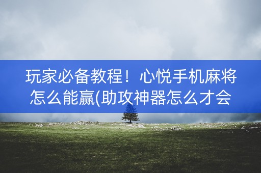 玩家必备教程！心悦手机麻将怎么能赢(助攻神器怎么才会赢)