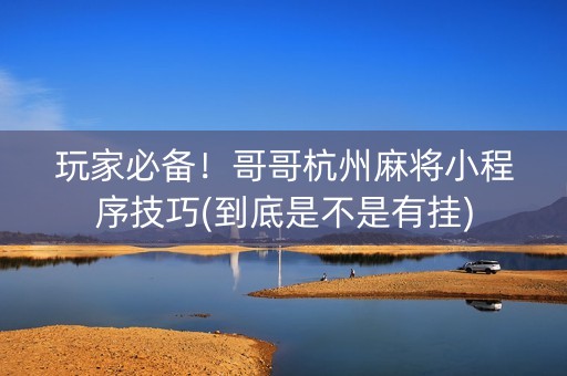 玩家必备！哥哥杭州麻将小程序技巧(到底是不是有挂)