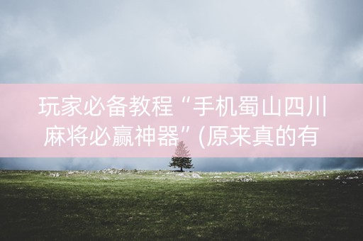 玩家必备教程“手机蜀山四川麻将必赢神器”(原来真的有挂)-抖音