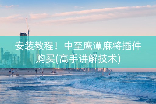 安装教程！中至鹰潭麻将插件购买(高手讲解技术)