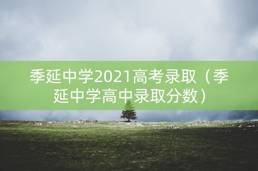 季延中学2021高考录取（季延中学高中录取分数）