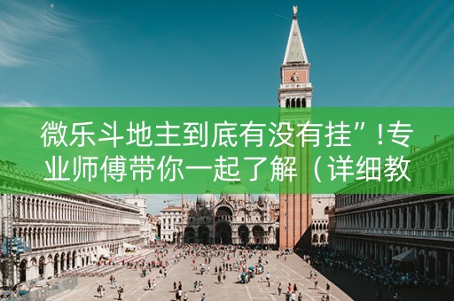微乐斗地主到底有没有挂”!专业师傅带你一起了解（详细教程）-抖音
