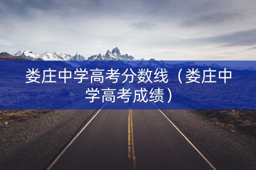 娄庄中学高考分数线（娄庄中学高考成绩）