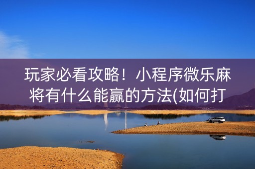 玩家必看攻略！小程序微乐麻将有什么能赢的方法(如何打赢有插件吗)