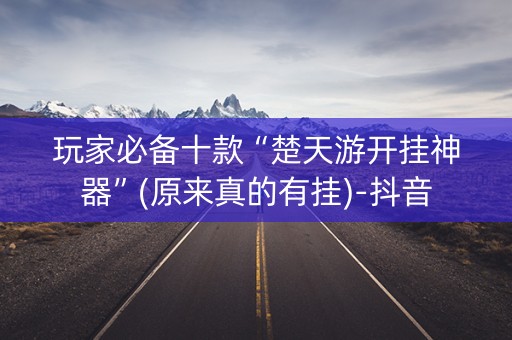 玩家必备十款“楚天游开挂神器”(原来真的有挂)-抖音