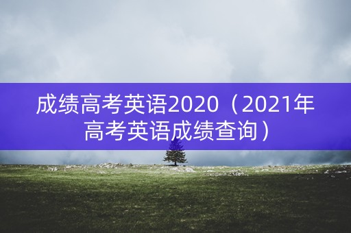 成绩高考英语2020（2021年高考英语成绩查询）