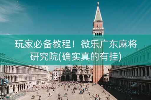 玩家必备教程！微乐广东麻将研究院(确实真的有挂)