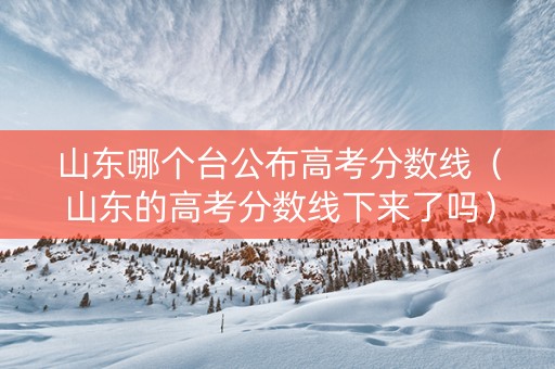 山东哪个台公布高考分数线（山东的高考分数线下来了吗）