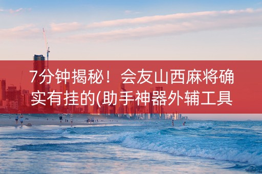 7分钟揭秘！会友山西麻将确实有挂的(助手神器外辅工具)