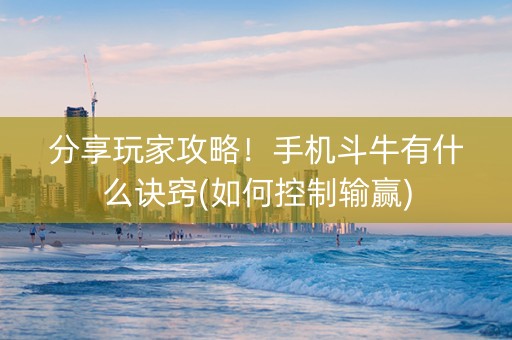 分享玩家攻略！手机斗牛有什么诀窍(如何控制输赢)