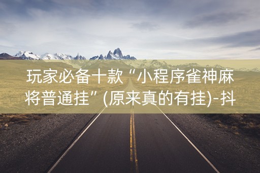 玩家必备十款“小程序雀神麻将普通挂”(原来真的有挂)-抖音