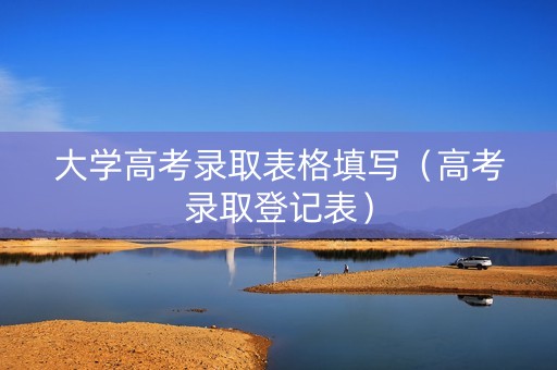 大学高考录取表格填写（高考录取登记表）