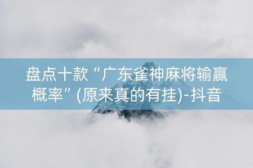 盘点十款“广东雀神麻将输赢概率”(原来真的有挂)-抖音